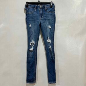Hollister Mid-Rise Distressed Jean Leggings Juniors Size 0R W24‎ L28
